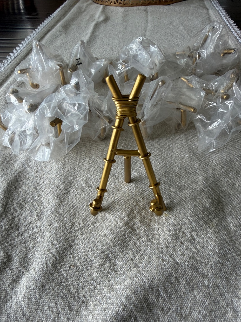 Gold metal card holders